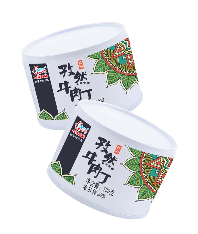 覆膜铁罐DRD751应用之古龙孜然牛肉丁